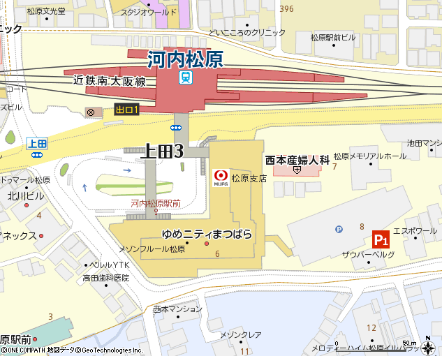 松原支店付近の地図